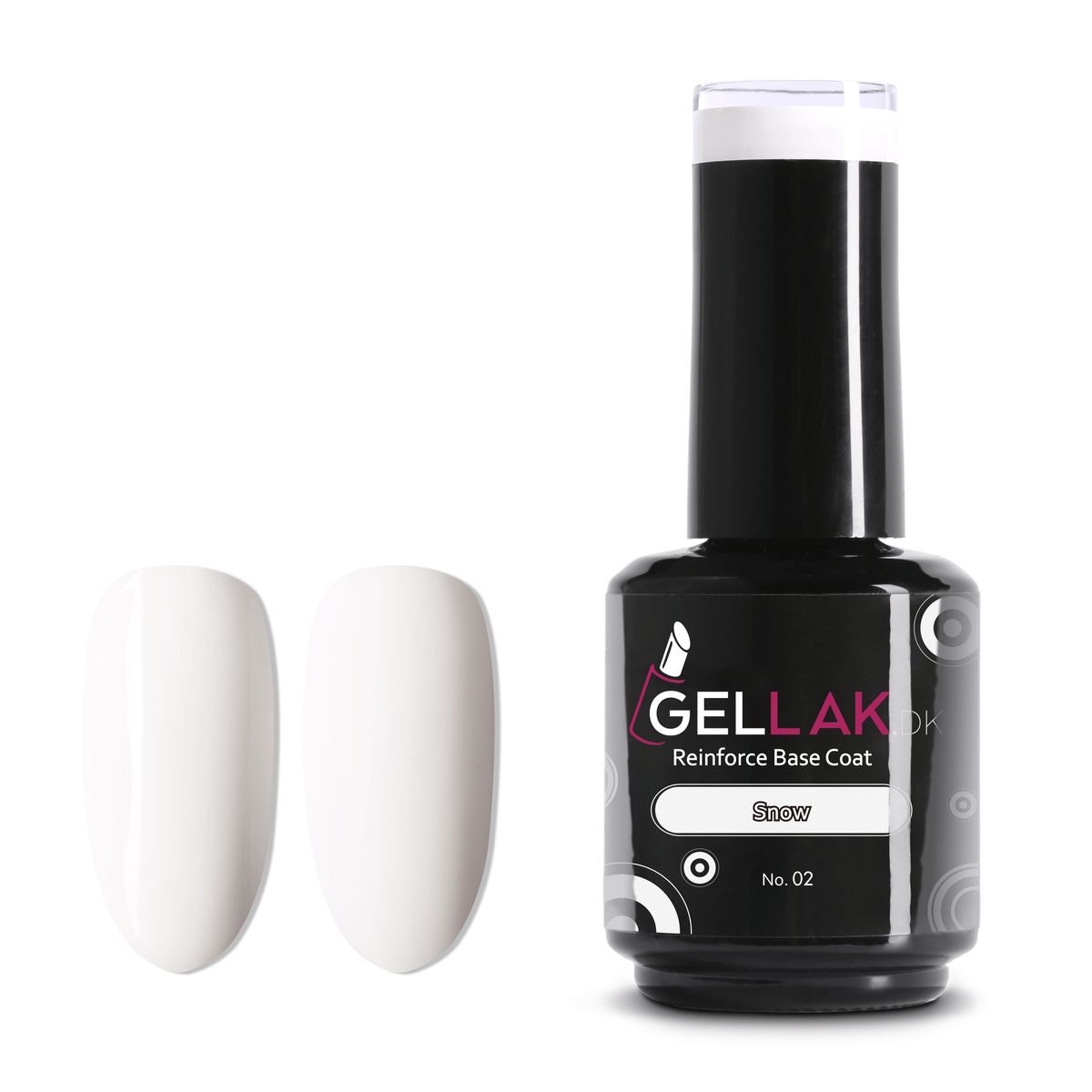 Reinforce Base Coat Hvid | 15 ml | Snow No. 2 | Gellak.dk