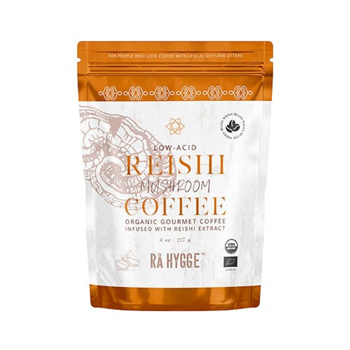 Reishi svampekaffe - hele bønner Økologisk - 227 gram