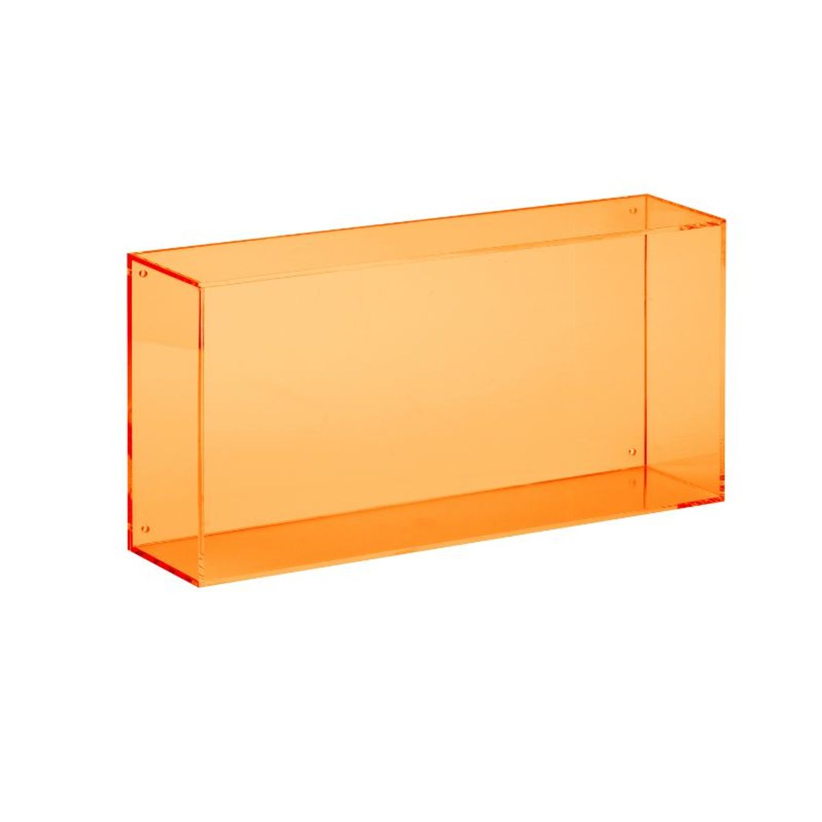 Rektangulær Vægkasse i Orange Plast 40x20x10 Cm