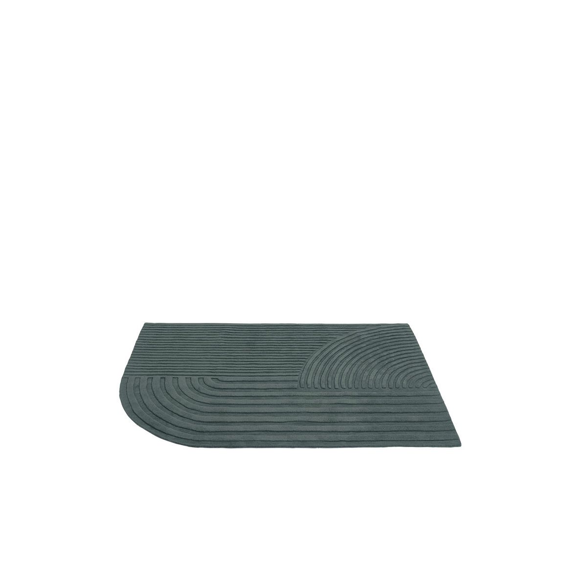 Relevo Rug, 170 x 240 cm fra Muuto (Dark green)