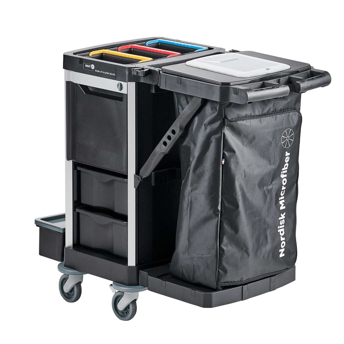 Rengøringsvogn Nordic Recycle Trolley 2.0 Small med affaldsholder