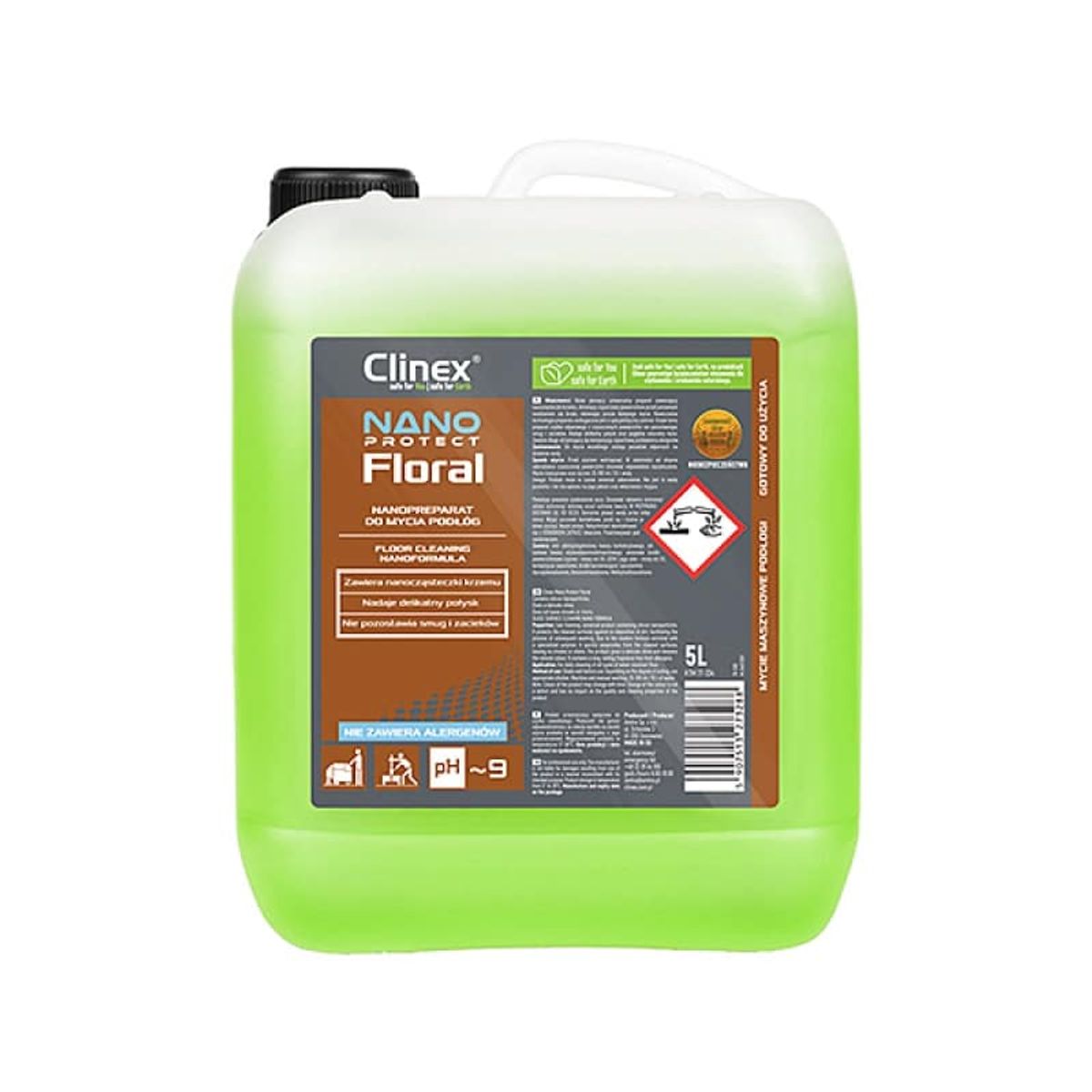 Rengøringsvæske CLINEX Nano Protect Floral 5 l.