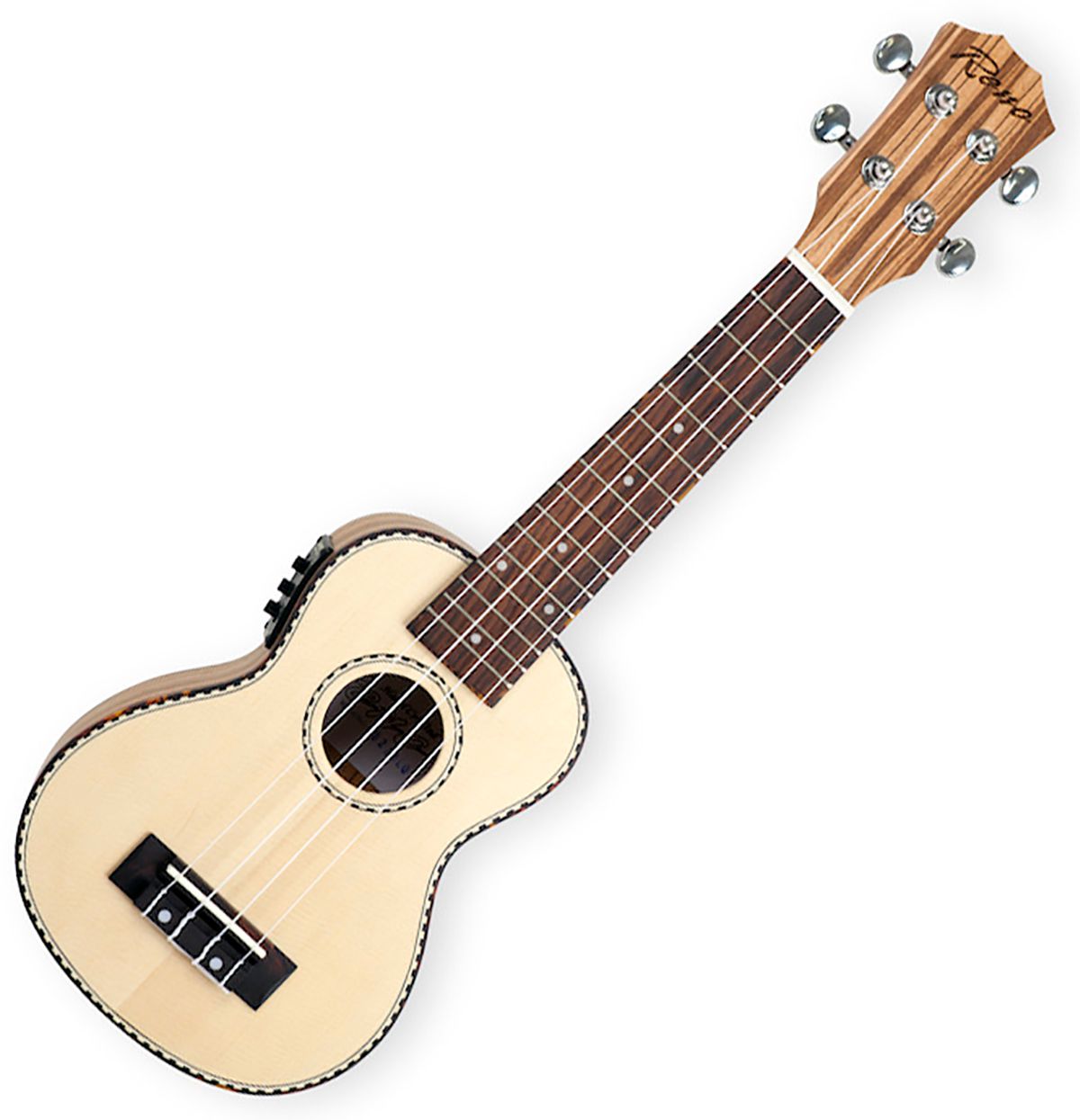 Reno RU210E Sopran Ukulele m. Pickup og Tuner (Natur)