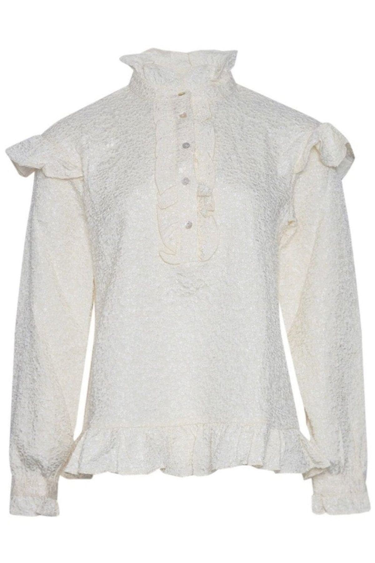 Reno Ruffle Blouse Creme XXL