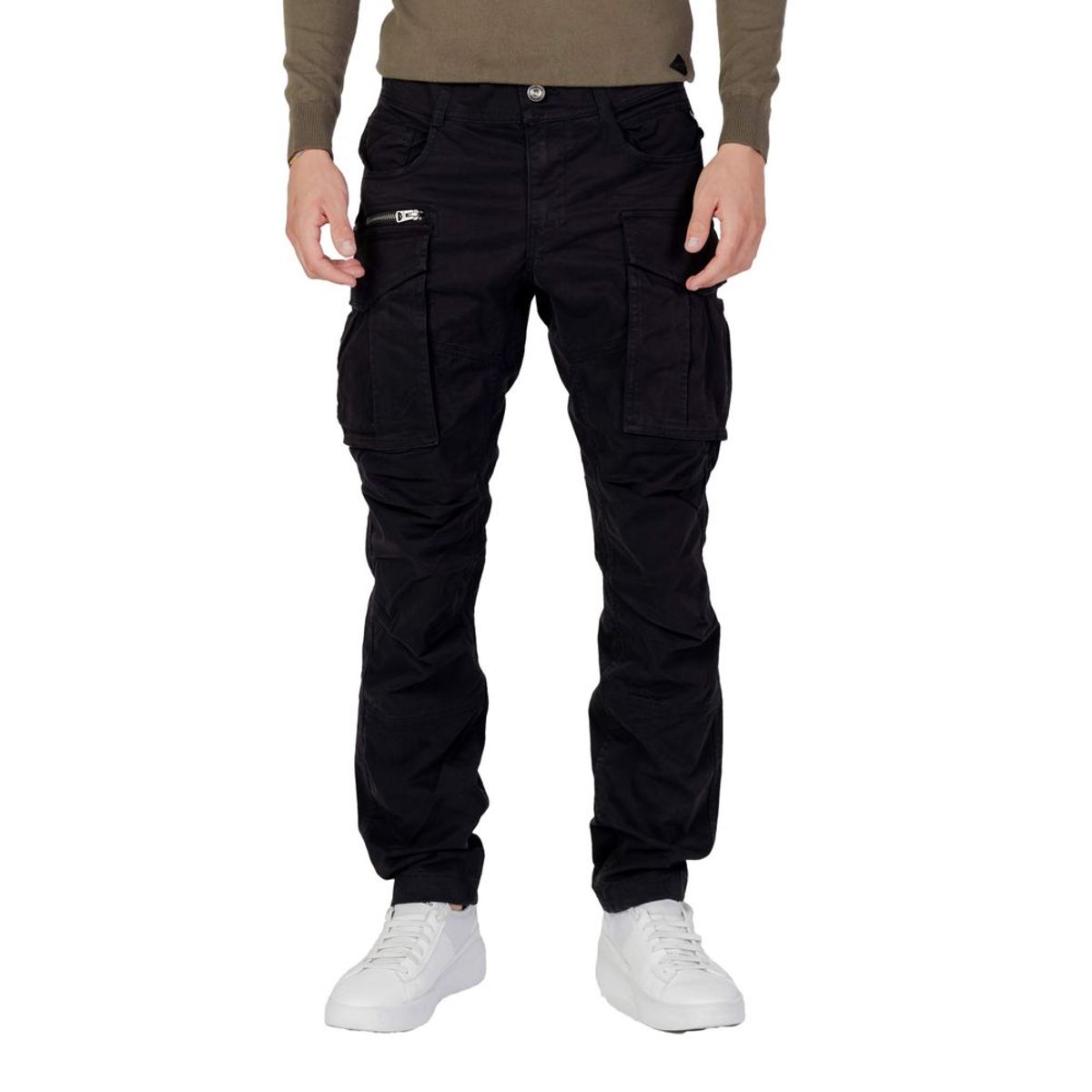 Replay Black Cotton Jeans& Pant