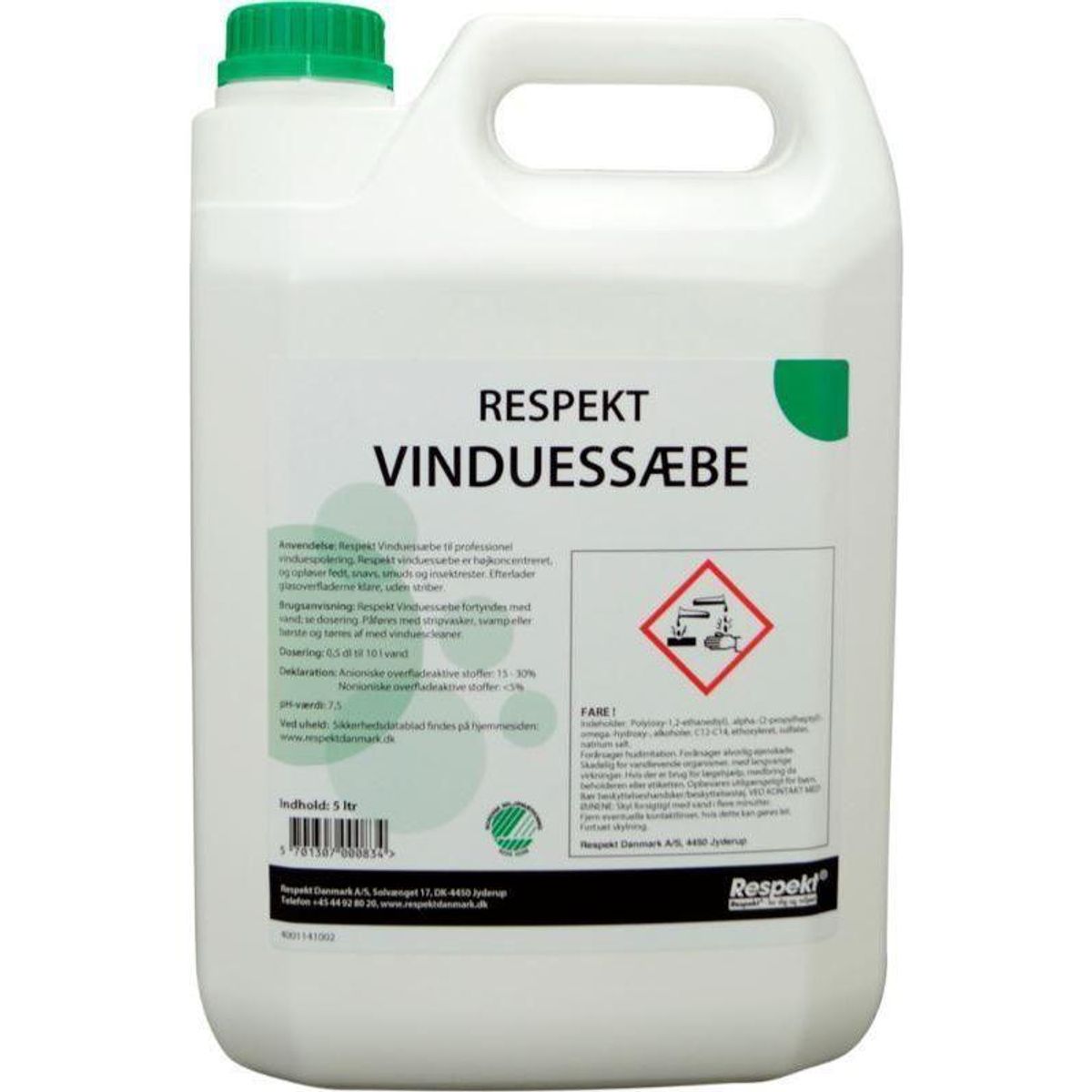 Respekt vinduessæbe 5 liter uden farve og parfume