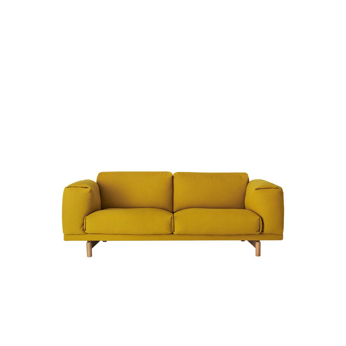 Rest 2 pers. sofa fra Muuto (Yellow / Hallingdal 457, Eg)