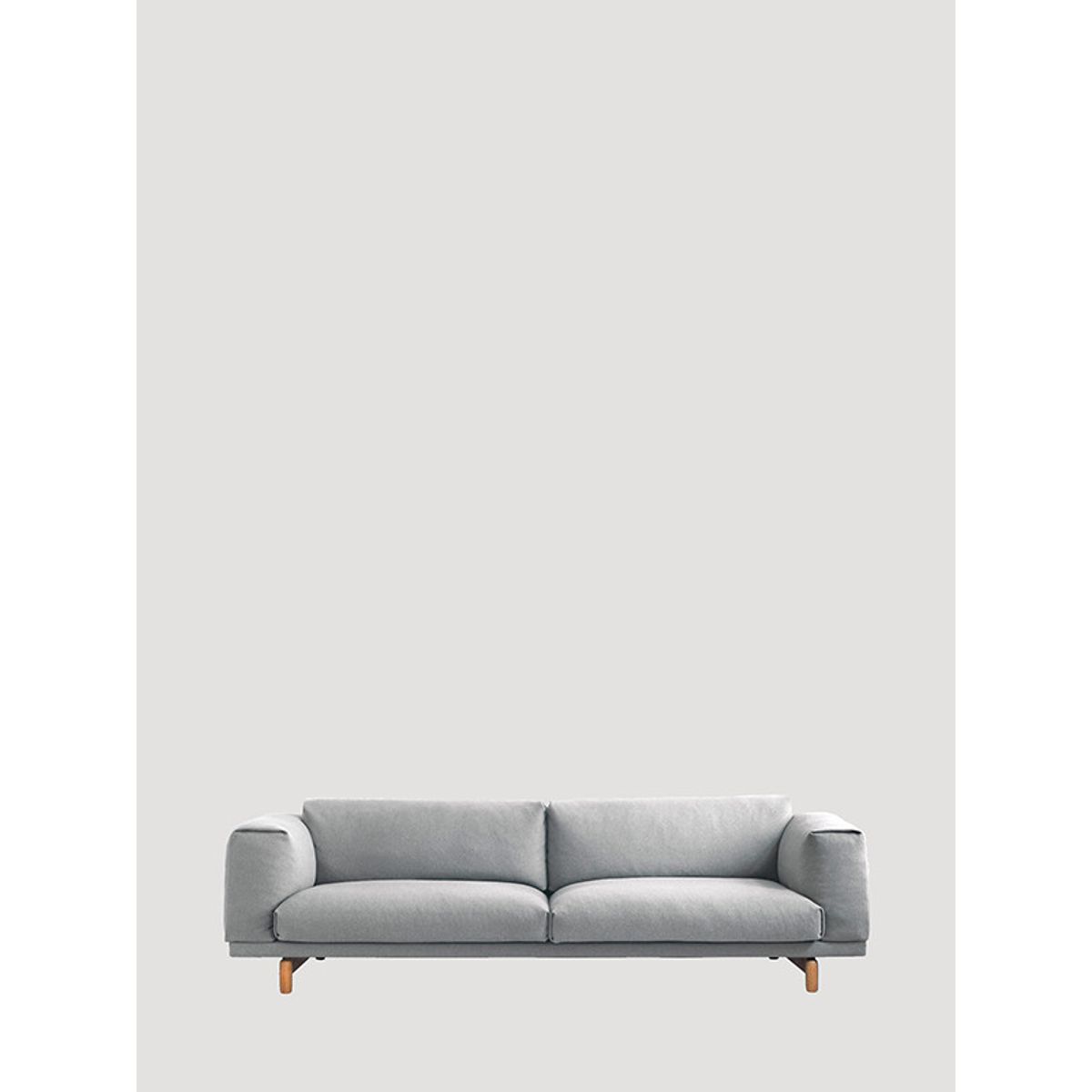 Rest 3 pers. sofa fra Muuto (Grey / Hallingdal 123, Eg)