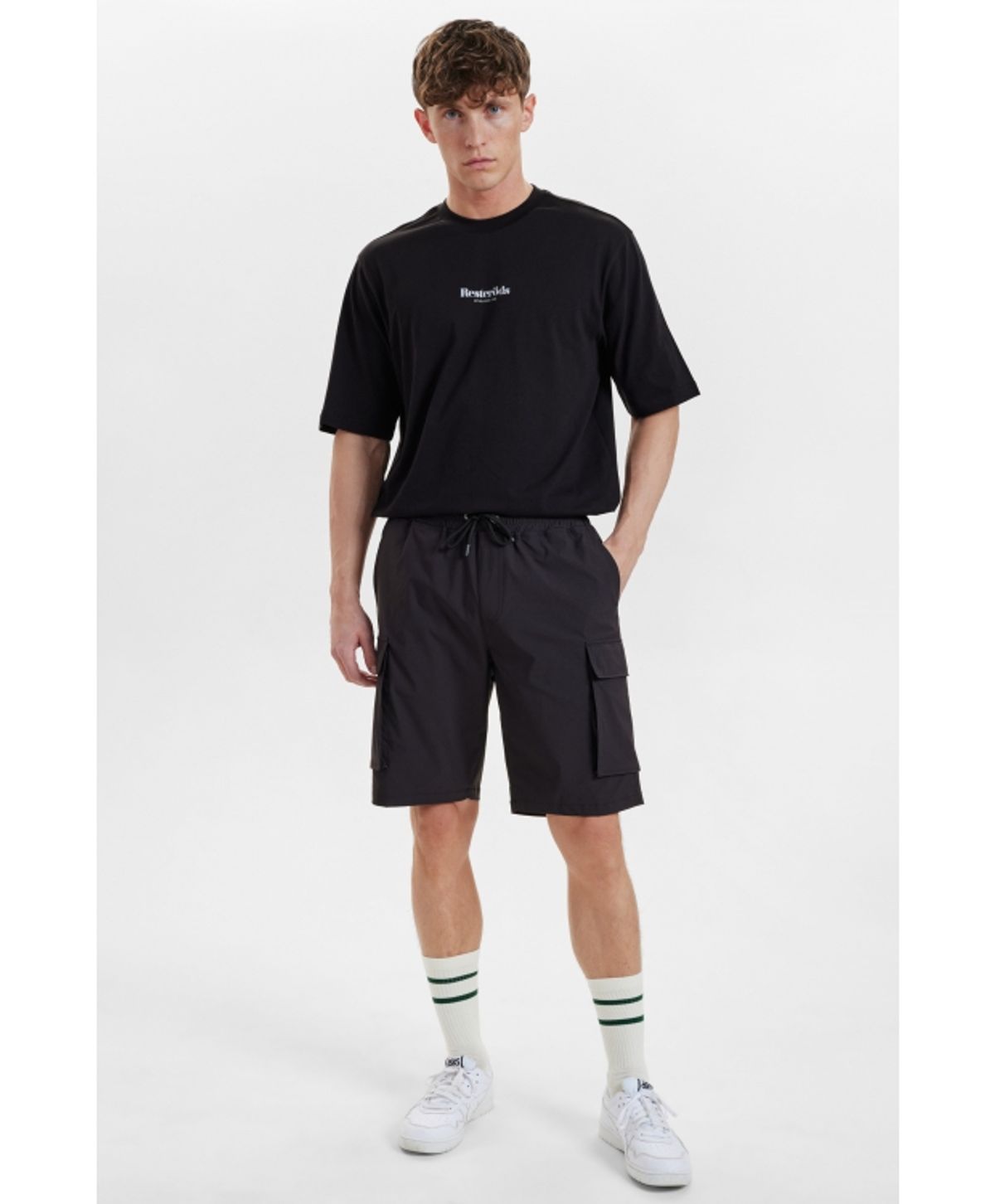 Resteröds "Lightweight" Cargo shorts i sort til herre