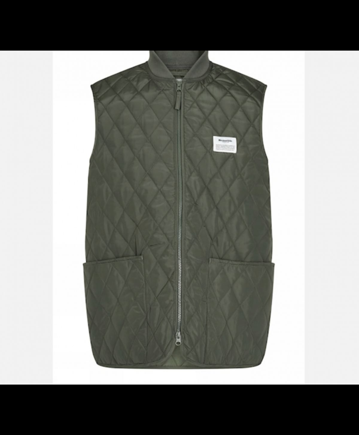 Resteröds quilted zip vest i grøn til herre