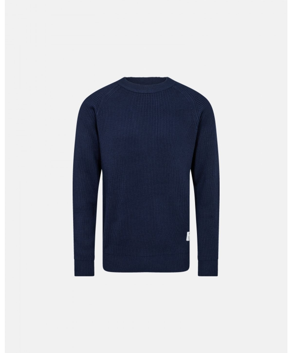 Resteröds strikket pullover i navy til herre