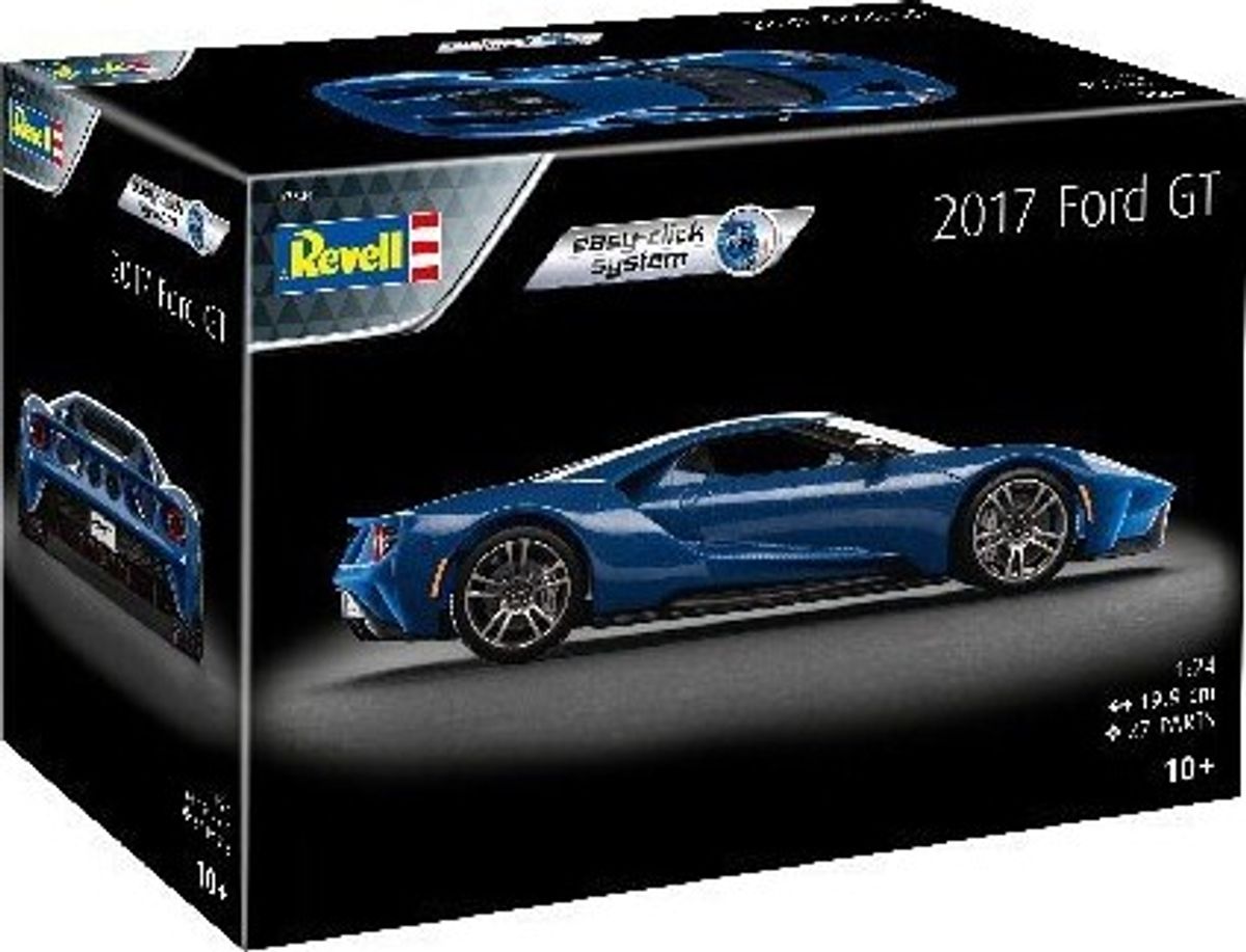 Revell - 2017 Ford Gt Bil Byggesæt - 1:24 - Easy Click - 07824