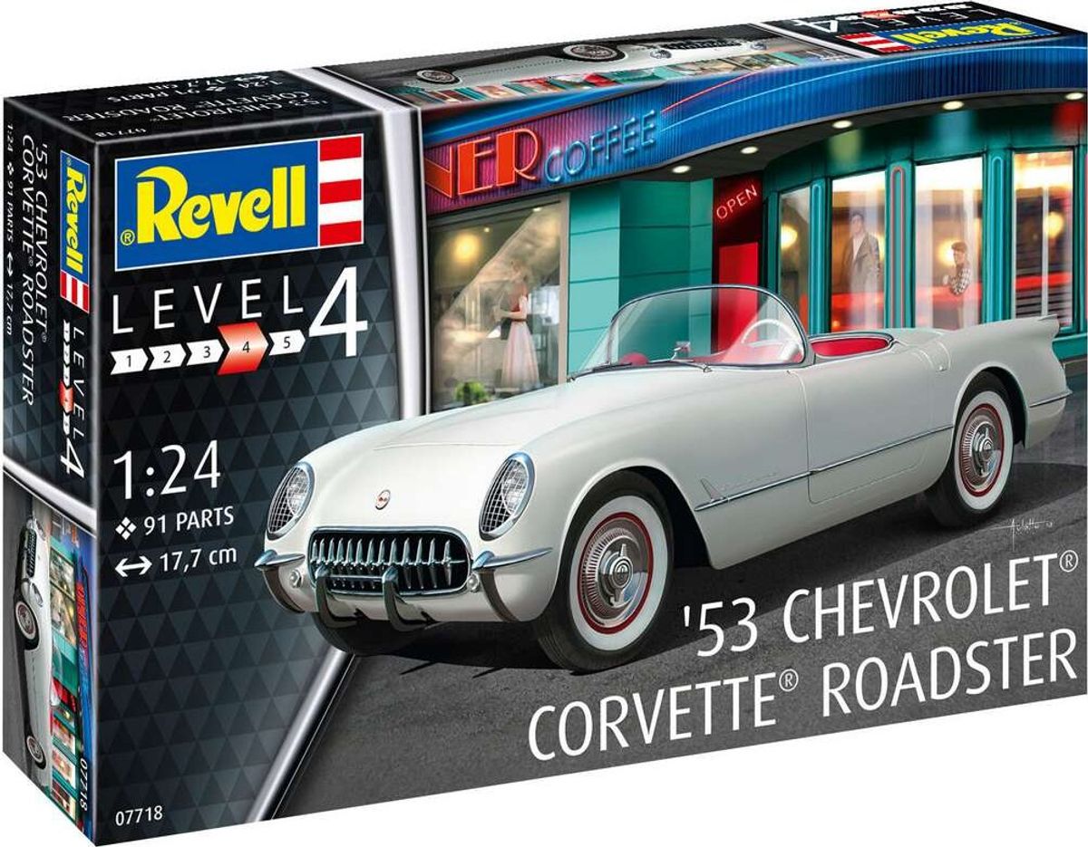 Revell - 3 Corvette Roadster - Level 4 - 1:24 - 07718