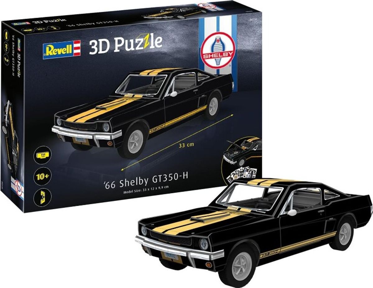 Revell 3d Puzzle - '66 Shelby Gt350-h - 100 Brikker - 33 Cm