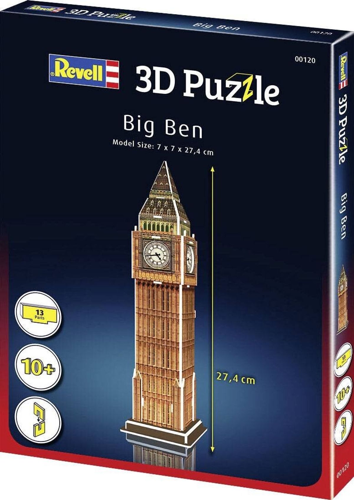 Revell 3d Puzzle - Big Ben - 13 Brikker - 27 Cm