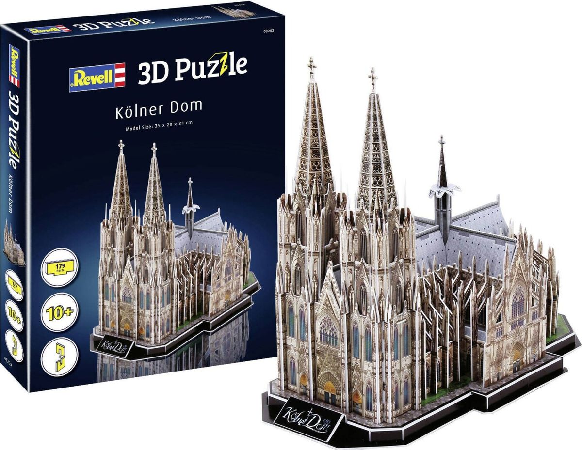 Revell 3d Puzzle - Kölner Dom - 179 Brikker- 31 Cm