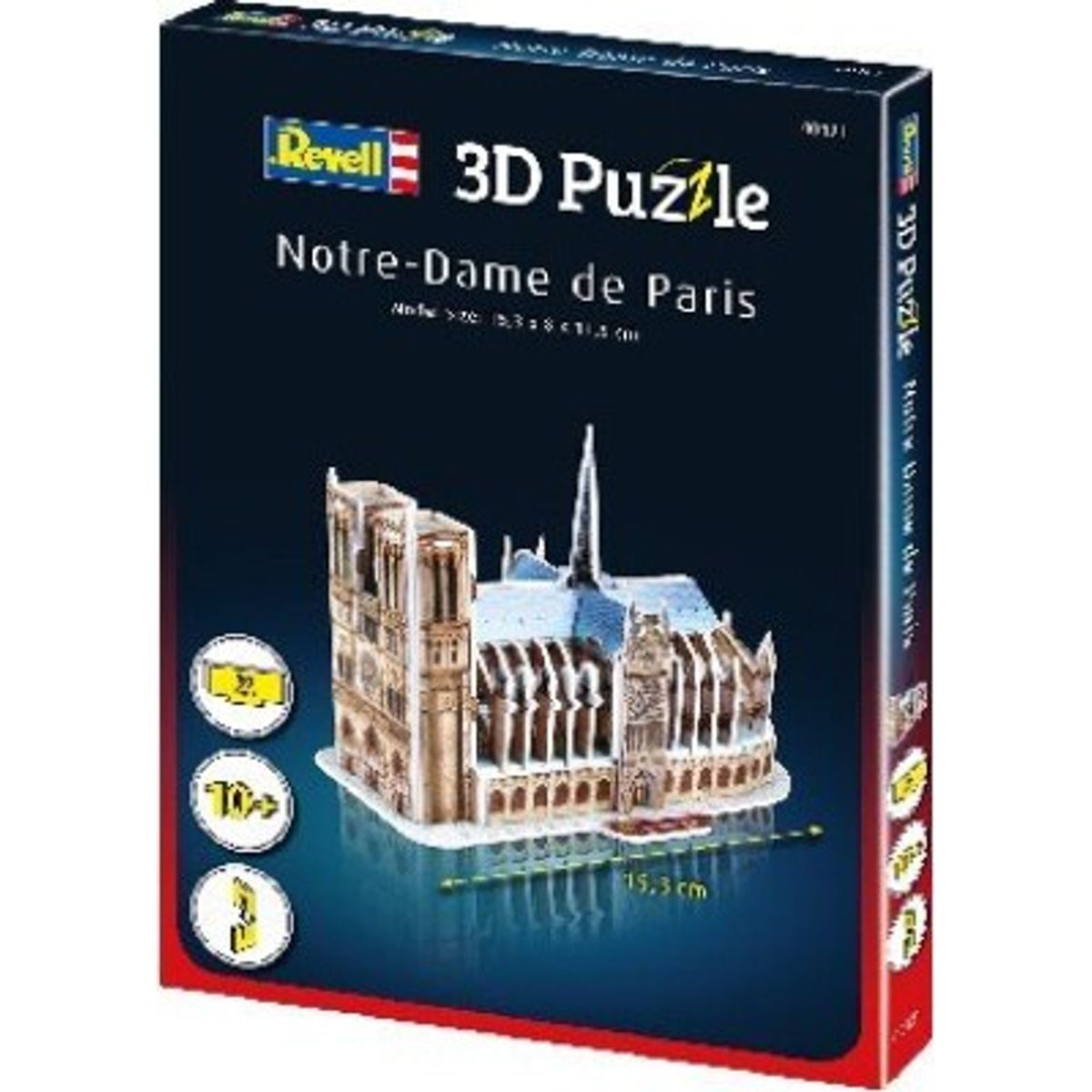 Revell 3d Puzzle - Notre Dame - 39 Brikker - 15 Cm