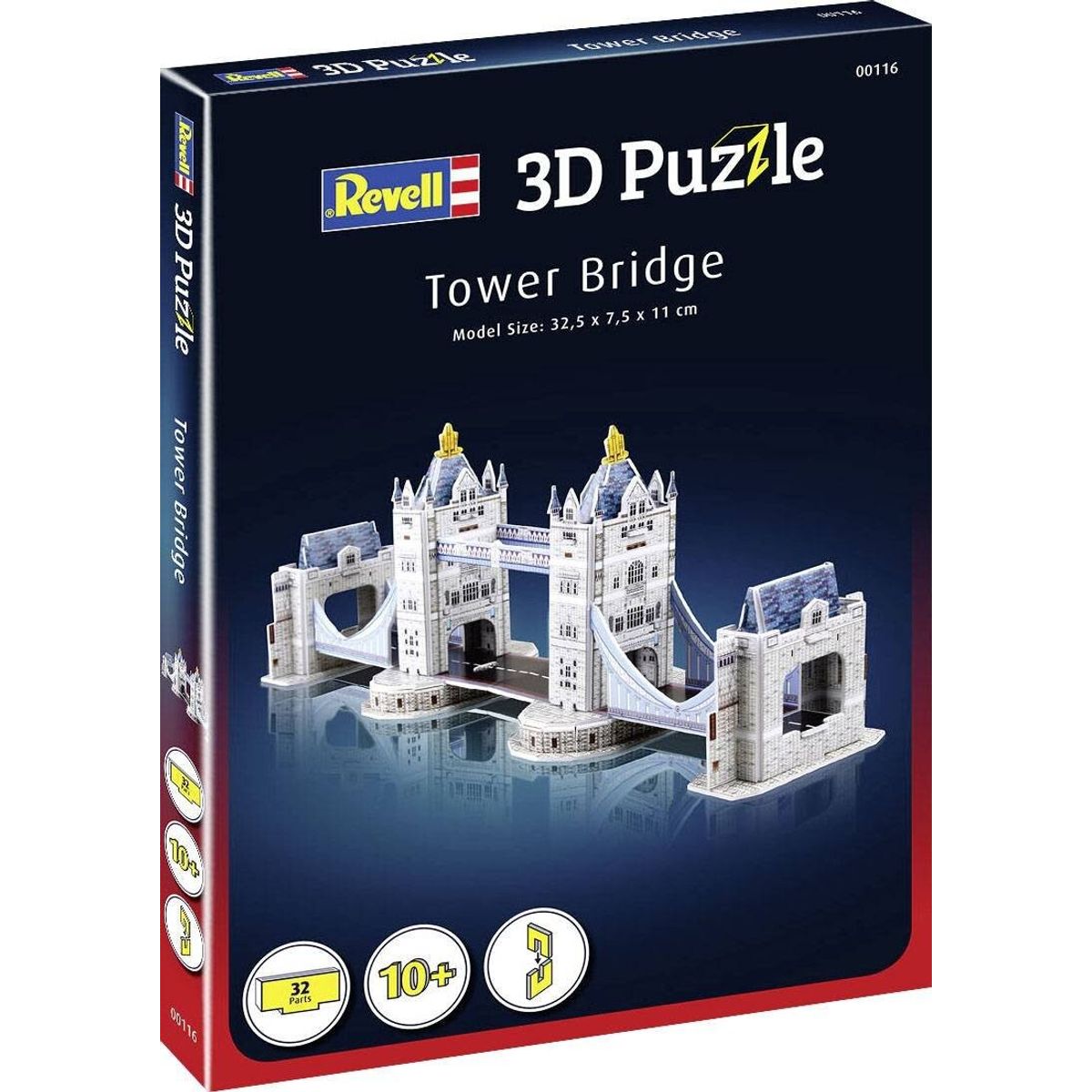 Revell 3d Puzzle - Tower Bridge - 32 Brikker - 32 Cm