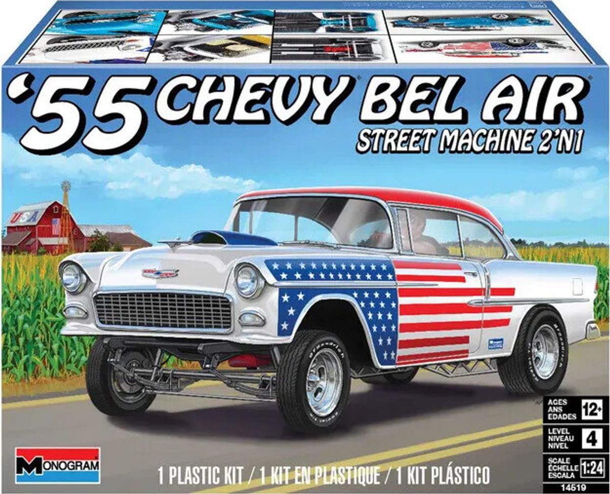 Revell - '55 Chevy Bel Air Bil Byggesæt - 1:24 - Level 4 - 14519