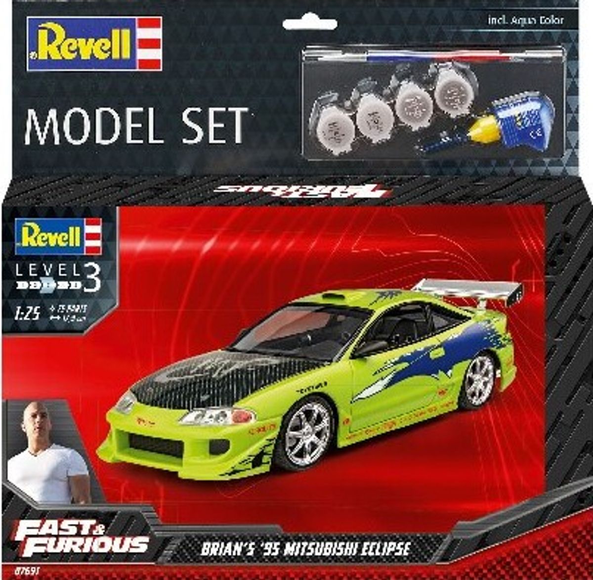 Revell - '95 Mitsubishi Ecclipse Byggesæt - 1:24 - Level 3 - 67691