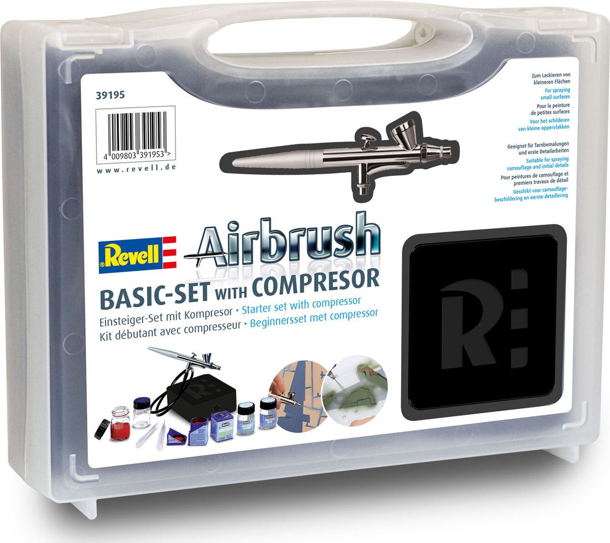 Revell - Airbrush Basic Set With Compressor - 39195