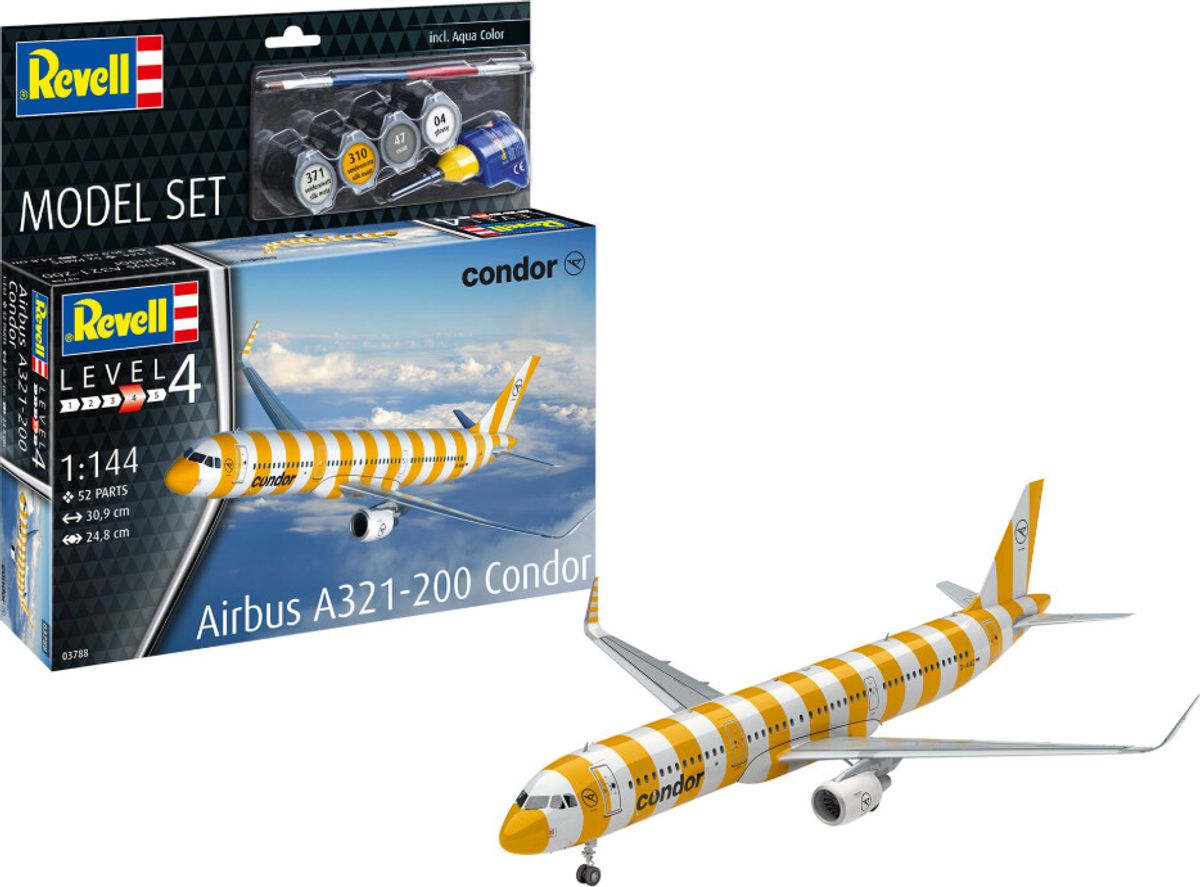 Revell - Airbus A321-200 Condor Fly Byggesæt - 1:144 - 63788