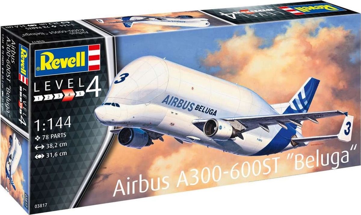 Revell - Airbus Beluga Fly Byggesæt - 1:144 - Level 4 - 03817