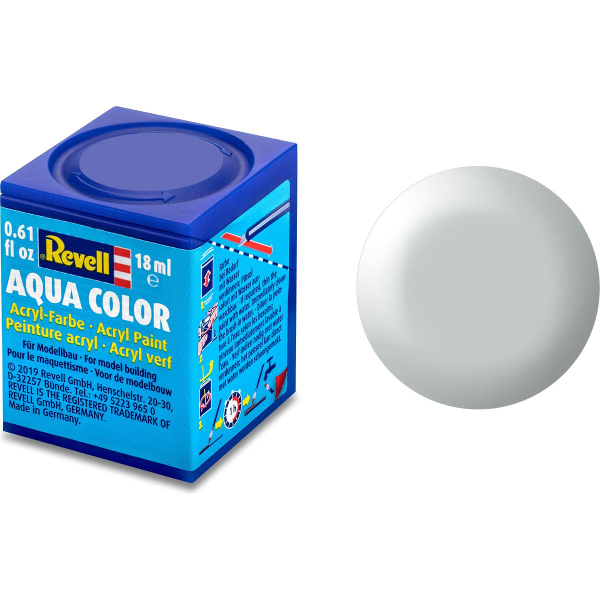 Revell - Aqua Color Akryl Maling Silke Lys Grå Ral 7035 18 Ml - 36371