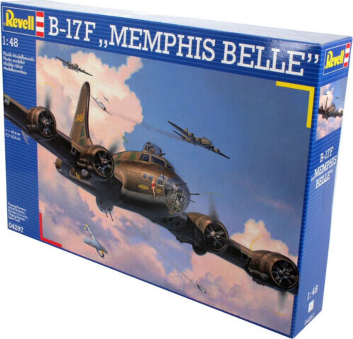 Revell - B-17f Memphis Belle Modelfly Byggesæt - 1:48 - 04297