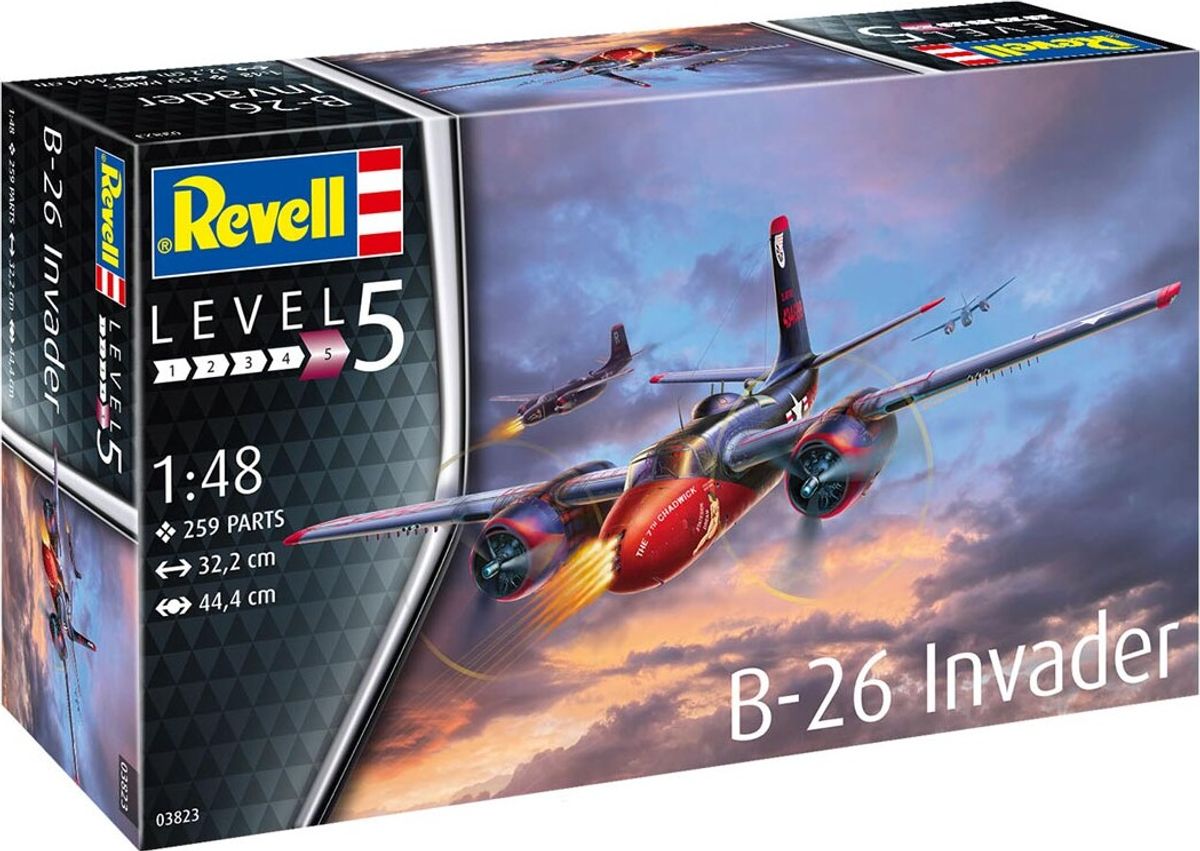 Revell - B-26c Invader Modelfly - 1:48 - Level 5 - 03823