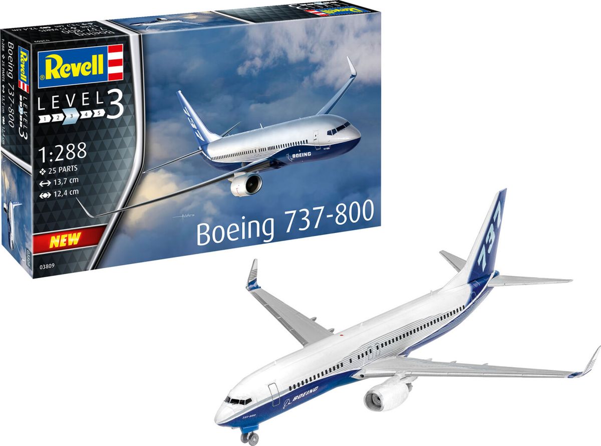 Revell - Boeing 737-800 - Level 3 - 1:288 - 03809