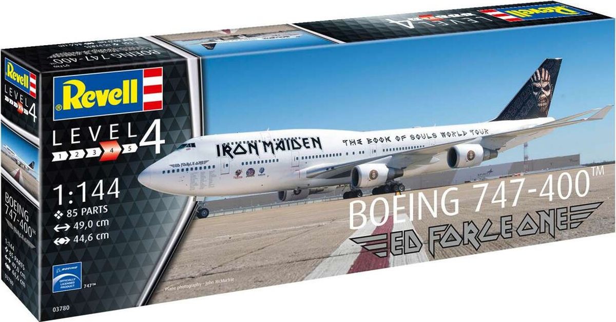 Revell - Boeing 747-400 Ed Force One - 1:144 - Level 4 - 03780