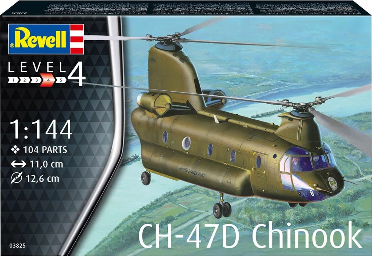 Revell - Chinook Ch-47d Model - 1:144 - Level 4 - 03825