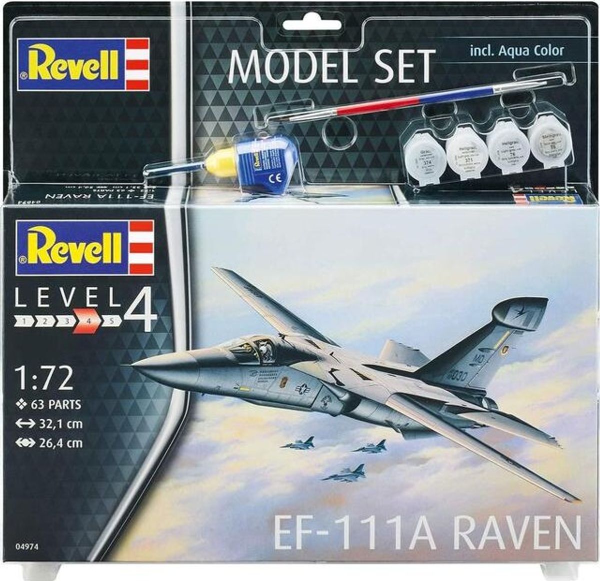 Revell - Ef-111a Raven Modelfly - 1:72 - Level 4 - 64974