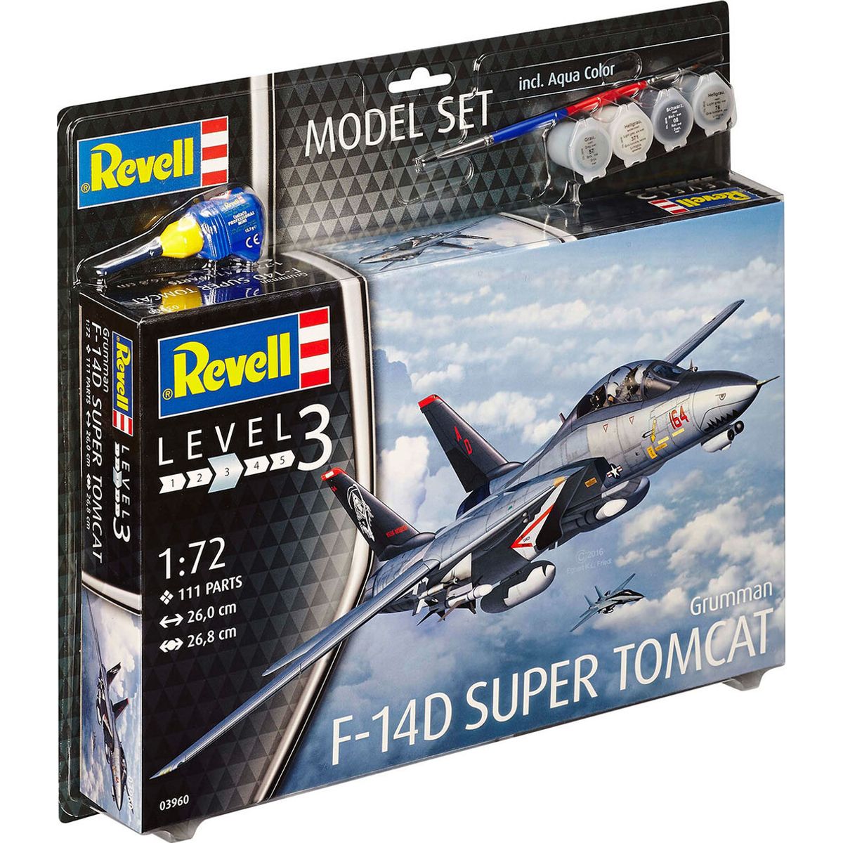 Revell - F-14d Super Tomcat Modelfly - 1:72 - Level 3 - 63960