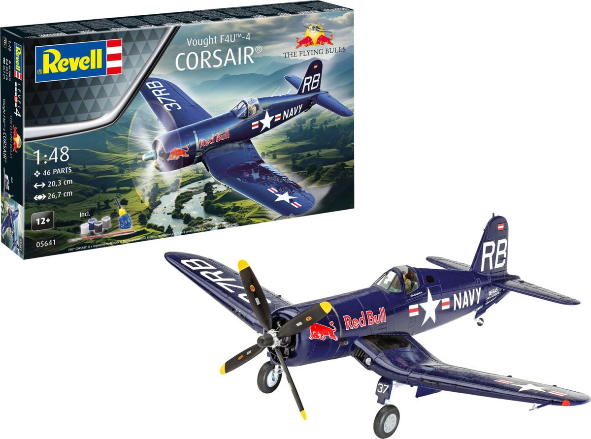 Revell - F4u-4 Corsair Flying Bulls Fly Byggesæt - 1:48 - 05641