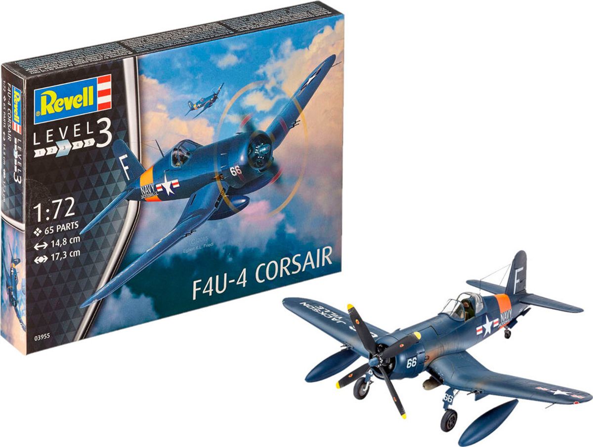 Revell - F4u-4 Corsair Modelfly - 1:72 - Level 3 - 03955