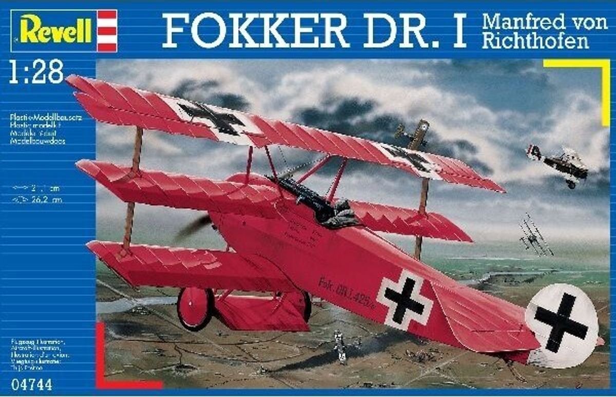 Revell - Fokker Dr. 1 Richthofen Fly Byggesæt - 1:28 - 04744