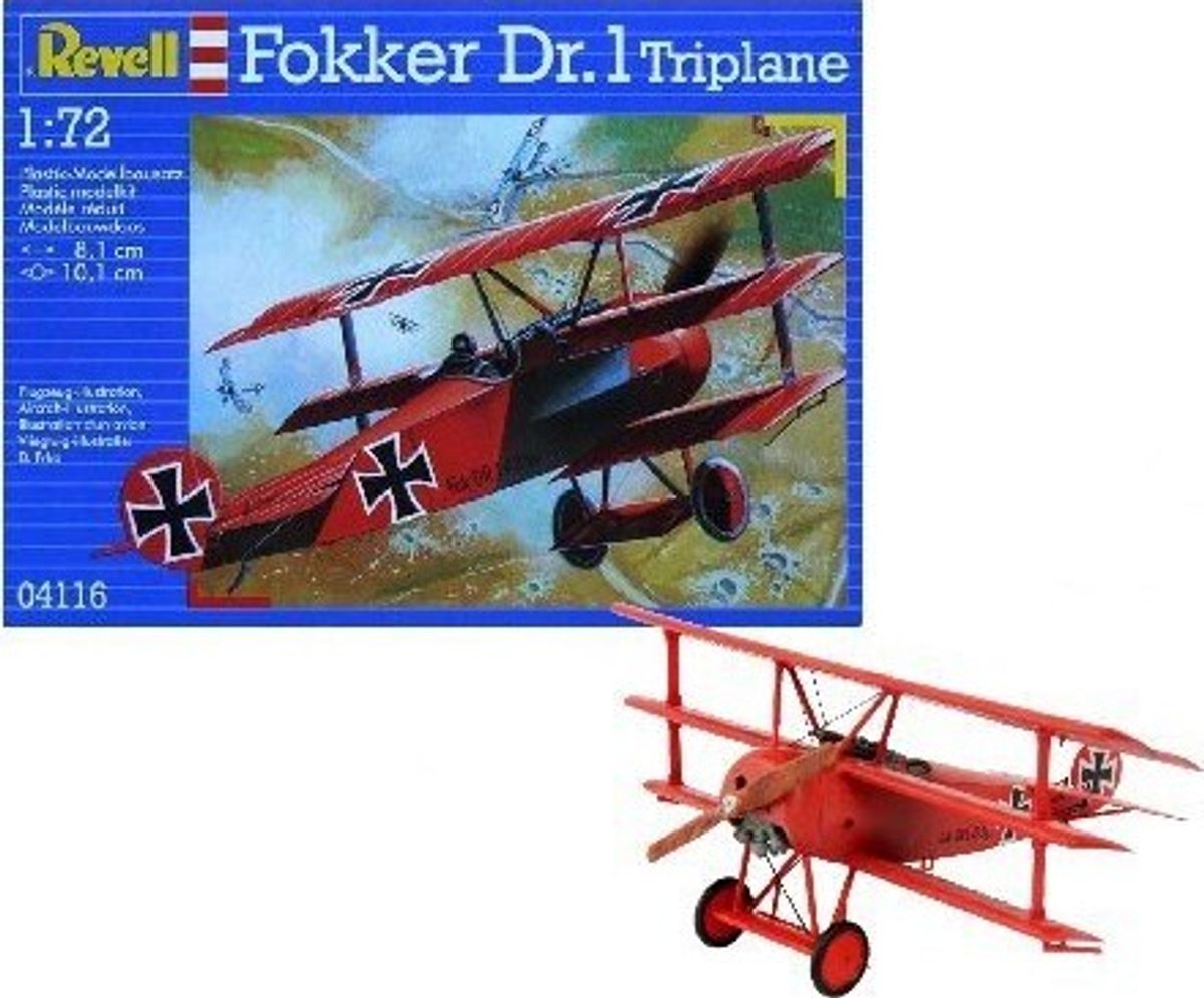 Revell - Fokker Dr.1 Triplane Fly Byggesæt - 1:72 - 04116