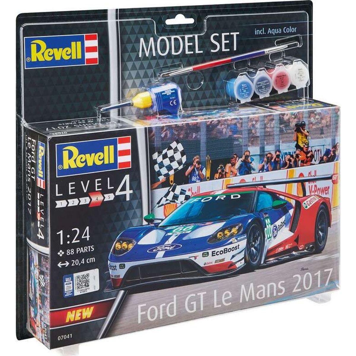 Revell - Ford Gt Le Mans Byggesæt Inkl. Maling - 1:24 - Level 4 - 67041