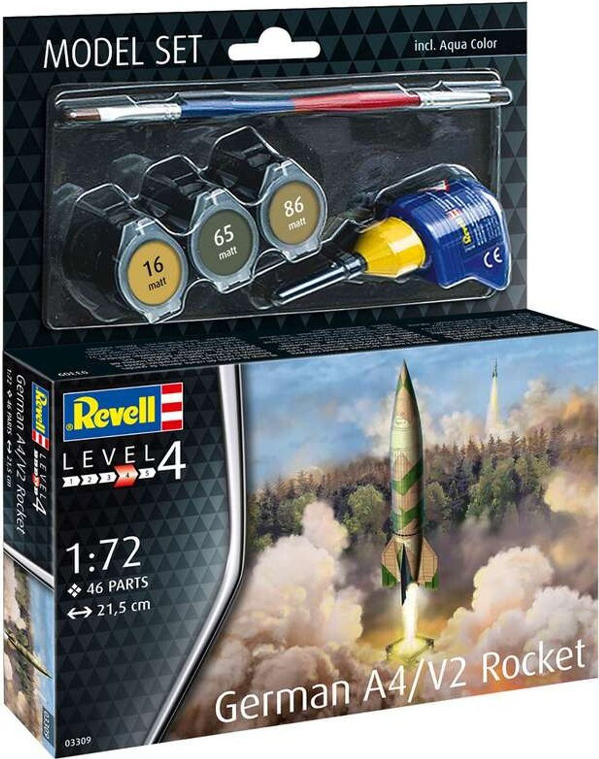 Revell - German A4/v2 Rocket Byggesæt - 1:72 - Level 4 - 03309