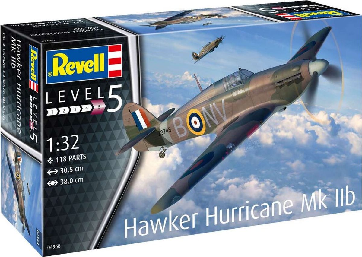 Revell - Hawker Hurricane Mk Iib Modelfly Byggesæt - 1:35 - 03343