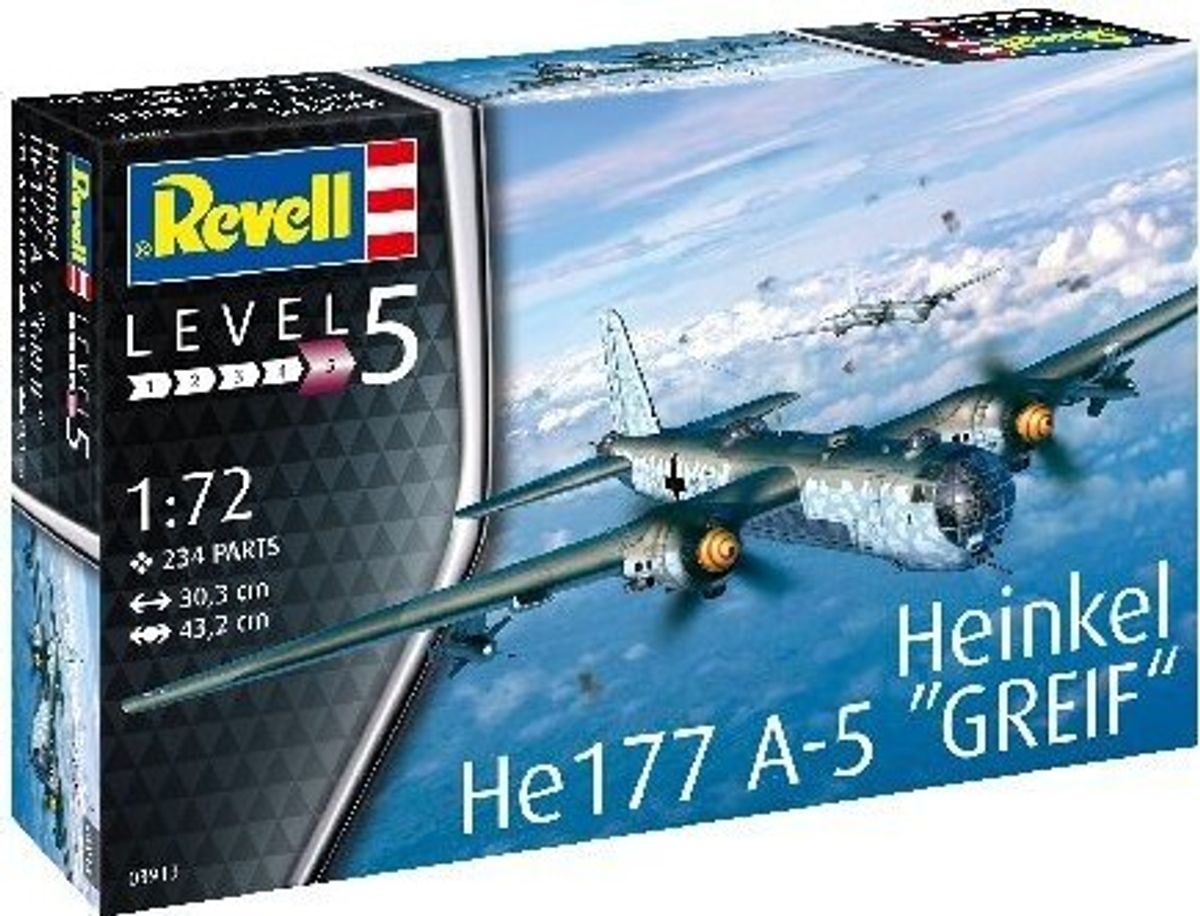 Revell - Heinkel He 177 Greif Fly Byggesæt - 1:72 - Level 5 - 03913