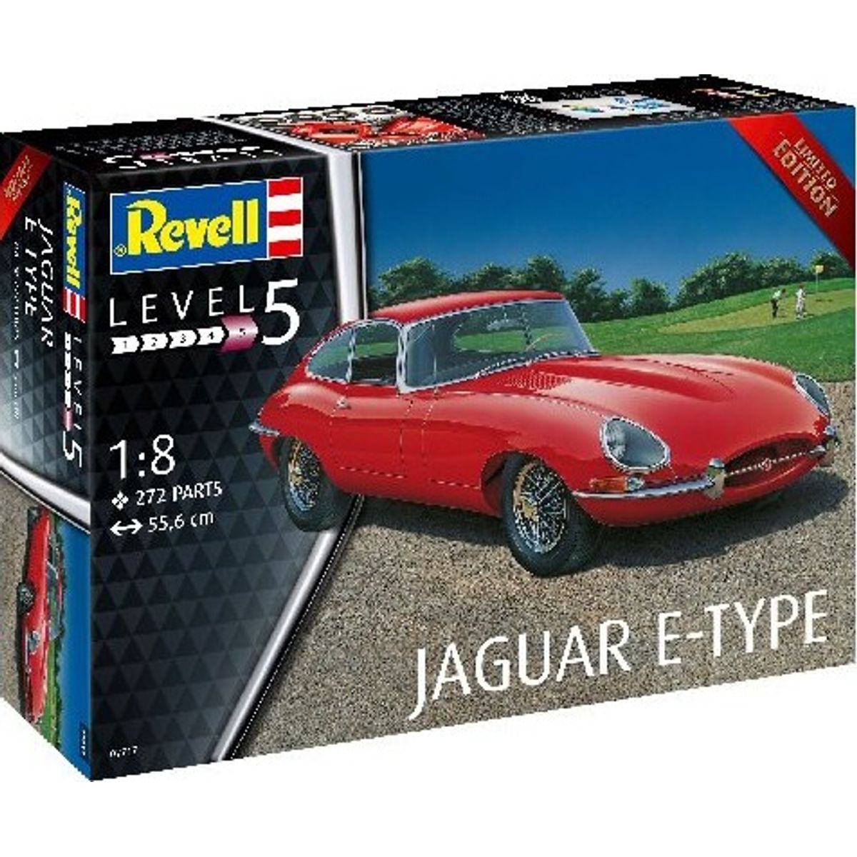 Revell - Jaguar E-type Modelbil Byggesæt - 1:8 - Level 5 - 07717