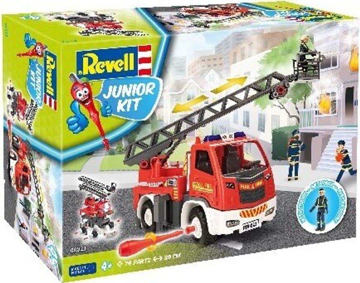 Revell Junior Kit - Brandbil Med Stige - 1:20 - 69 Dele