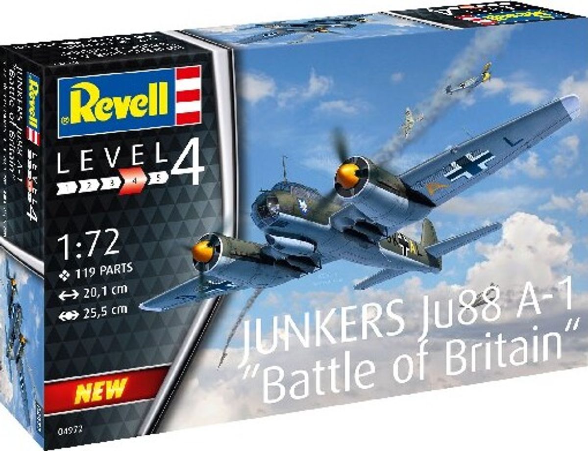 Revell - Junkers Ju-88 Fly Byggesæt - Battle Of Britain - 1:72 - 04972