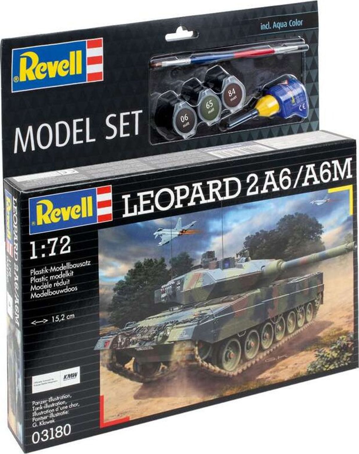 Revell - Leopard 2a6/a6m Kampvogn Byggesæt - 1:72 - 63180