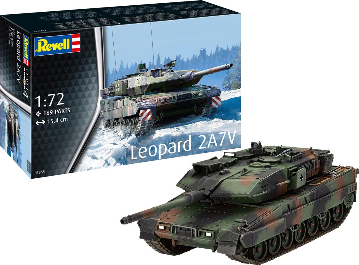 Revell - Leopard 2a7v Model Tank Byggesæt - 1:72 - 03355