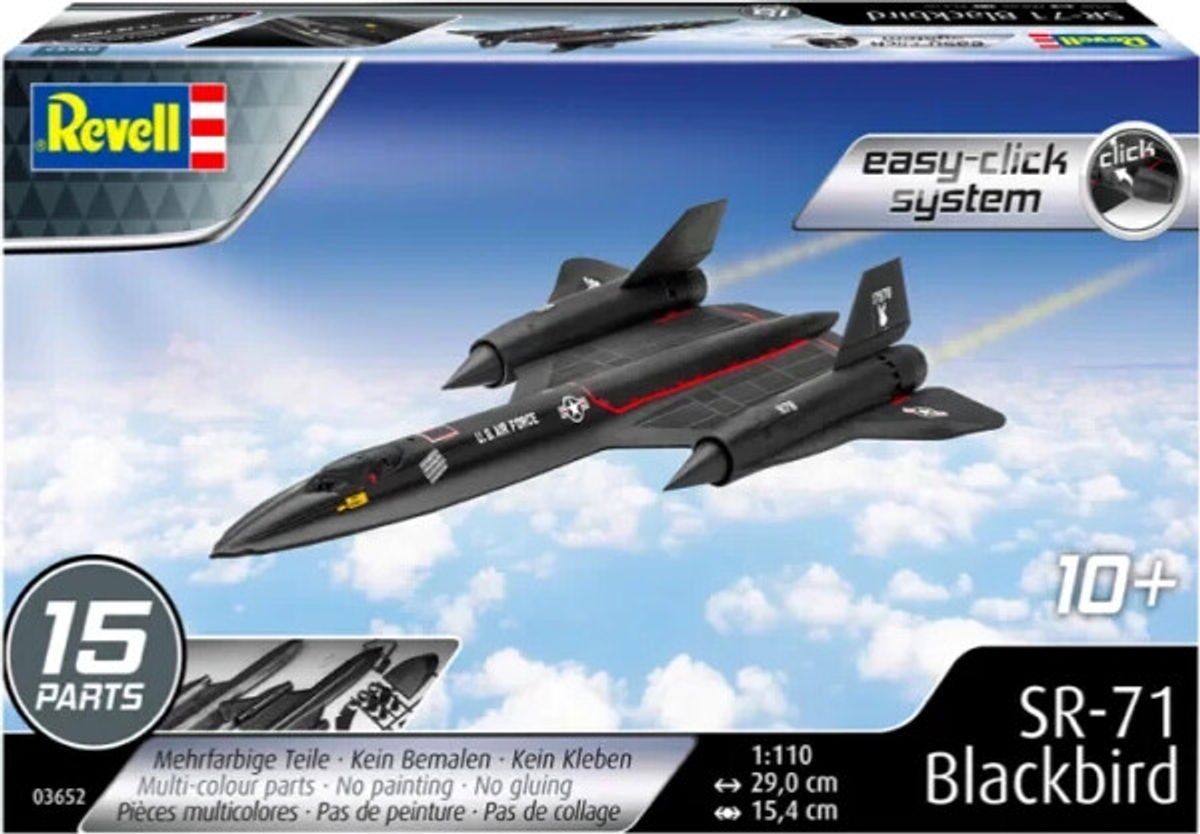 Revell - Lockheed Sr-71 Blackbird Modelfly Byggesæt - 1:110 - 63652