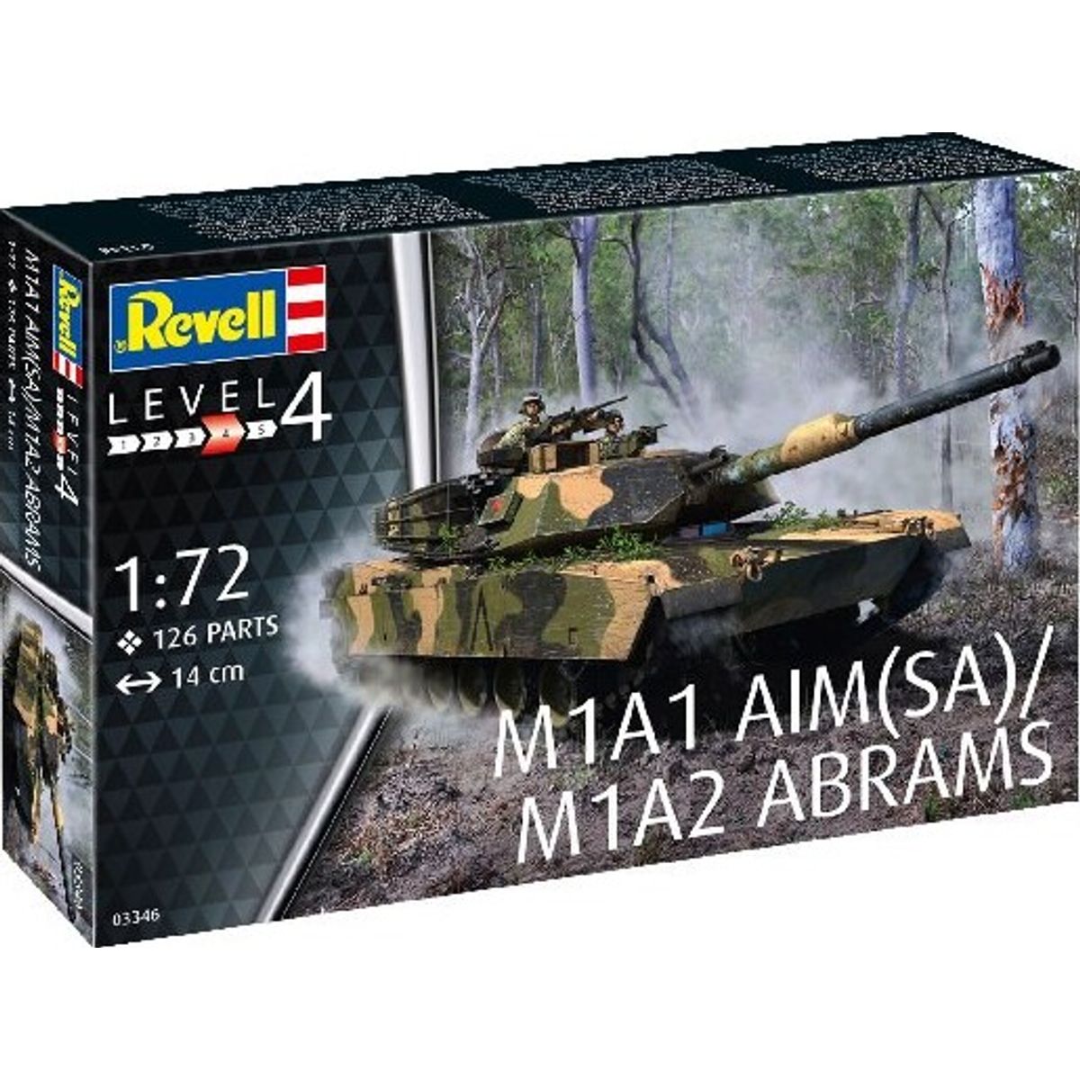 Revell - M1a2 Abrams Tank - Level 4 - 1:72 - 03346